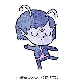 cartoon alien girl