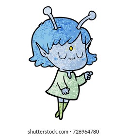 cartoon alien girl