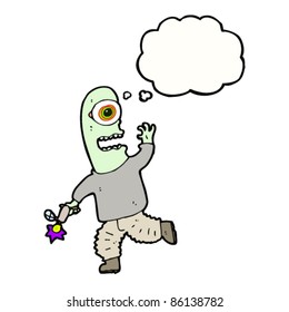 cartoon alien invader
