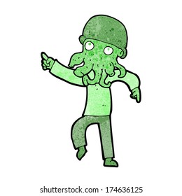 cartoon alien man dancing