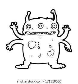 cartoon alien monster