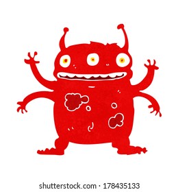 monstruo extraño de caricatura