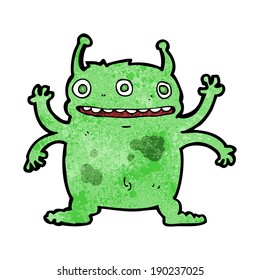 monstruo extraño de caricatura