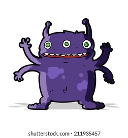 cartoon alien monster