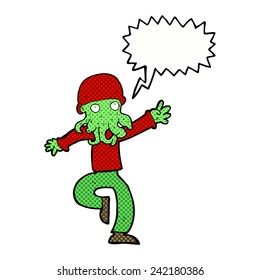 cartoon alien monster