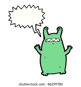 cartoon alien monster