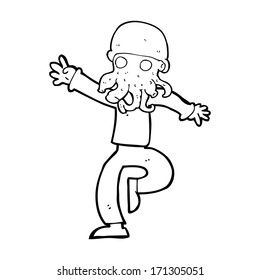 cartoon alien monster man