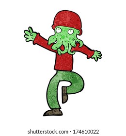 cartoon alien monster man