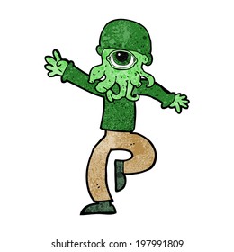 cartoon alien monster man