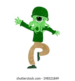 cartoon alien monster man