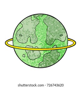 cartoon alien planet