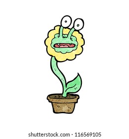 cartoon alien plant