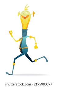 Cartoon alien. Robot toys character. Android isolated on white background. Funny monster for kids monstrosity in space suit