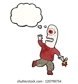 Cartoon-Alien-Raumfahrer
