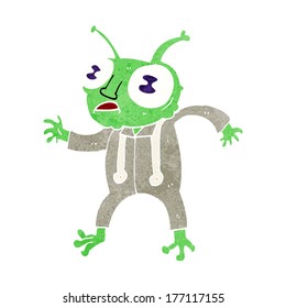 cartoon alien spaceman