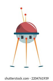 Cartoon alien spaceship vector illustration