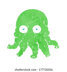 cartoon alien squid face