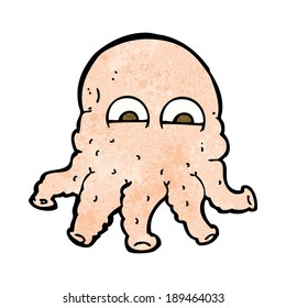 cartoon alien squid face