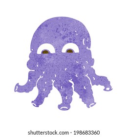 cartoon alien squid face