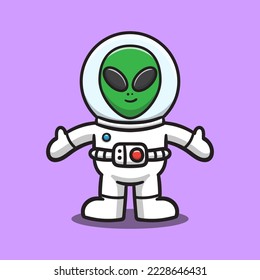 cartoon alien use astronaut costume