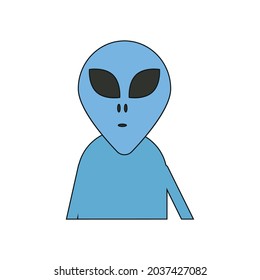 cartoon alien. Vector illustrations. icon