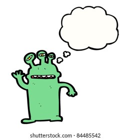 cartoon alien waving