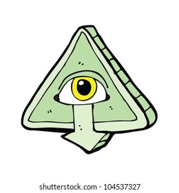 cartoon all seeing eye symbol