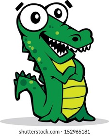 Cartoon Alligator - Crocodile