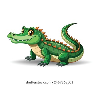 A cartoon alligator is a fun and lively character known for its big mouth and sharp teeth. It often represents adventure and mischief in children's stories and animated shows.