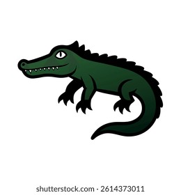 Cartoon Alligator Illustration for Kids