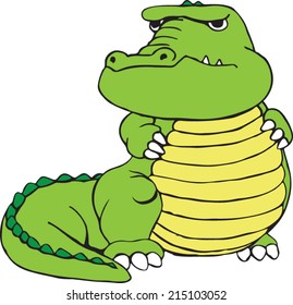 Cartoon Alligator - Vector Image - Clip Art 