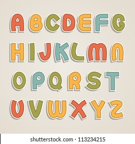 cartoon alphabet