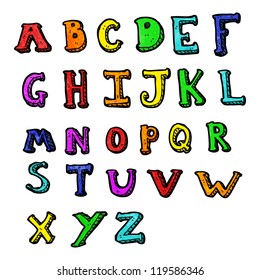 cartoon alphabet