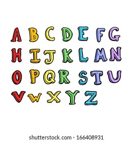 Dino Alphabet Colored Bright Letters Style Stock Vector (Royalty Free ...