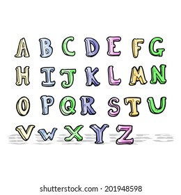 cartoon alphabet
