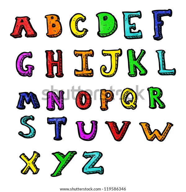 Cartoon Alphabet Stock Vector (Royalty Free) 119586346 | Shutterstock