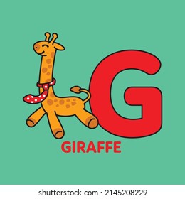 Cartoon alphabet with animals illustrations. english alphabet. Learn to read.