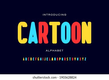 Cartoon alphabet fonts. Letter for a design, poster, banner, etc. Typography vector element or template