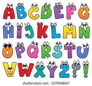 Cartoon alphabet topic image 1 - eps10 vector illustration.