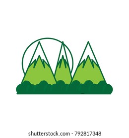 cartoon alps landscape