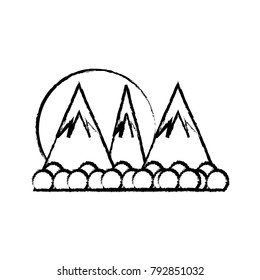 cartoon alps landscape
