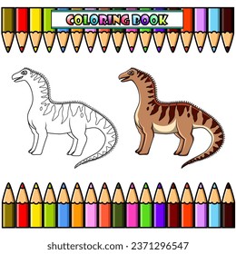 Cartoon Amargasaurus for coloring book
