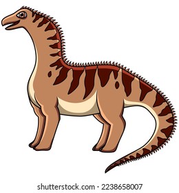 Cartoon Amargasaurus isolated on white background