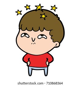 cartoon amazed boy