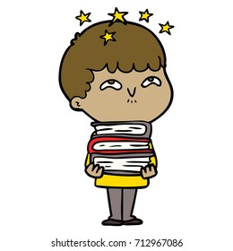 cartoon amazed boy