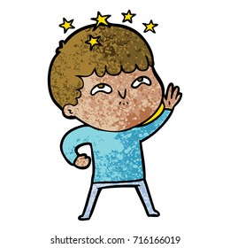 cartoon amazed boy