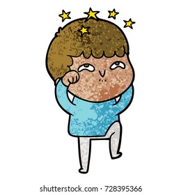 cartoon amazed boy