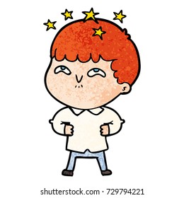cartoon amazed boy