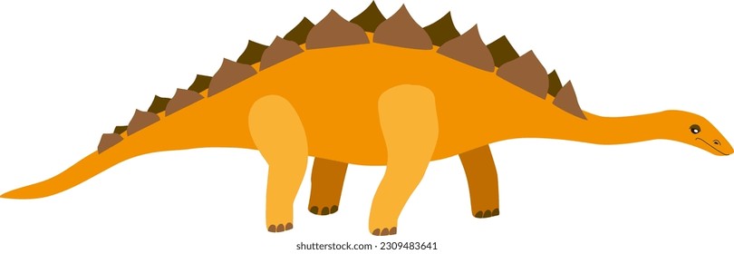 Cartoon ancient beast. Wild prehistoric animal dinosaur. Isolated vector image in a flat style on a white background.