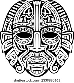 cartoon ancient egyptian pharaoh face mask zentangle of illustration